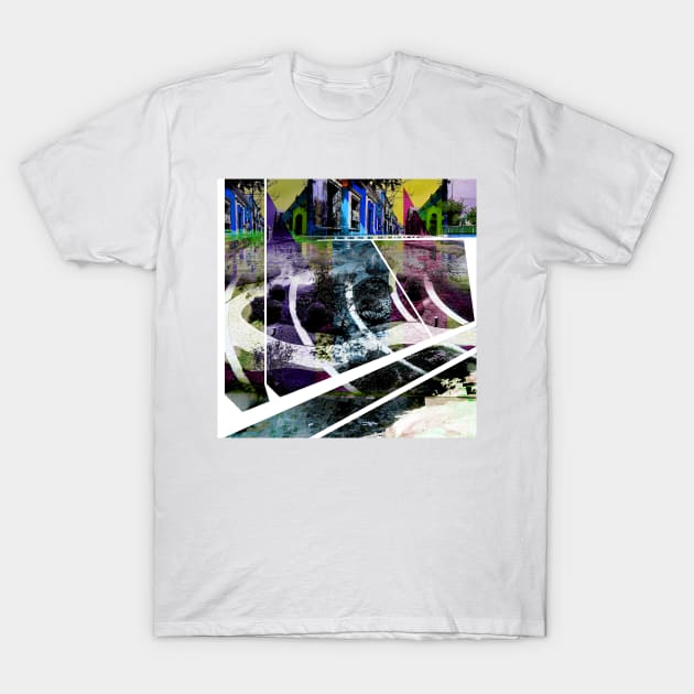 mazatlan dream street art wallpaper in photo collage T-Shirt by jorge_lebeau